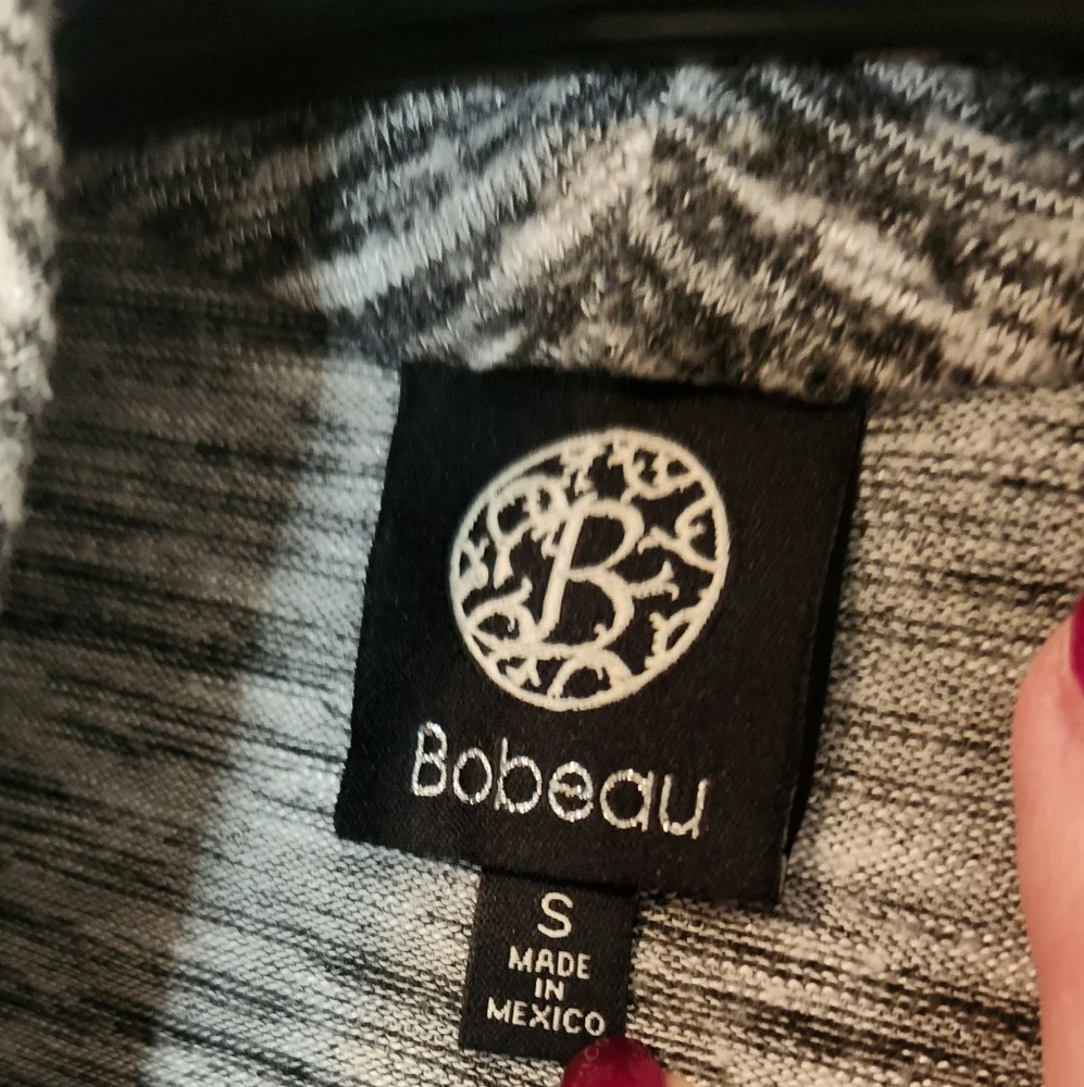 Bobeau Convertible Wrap Cardigan with Top Button, Size S‎